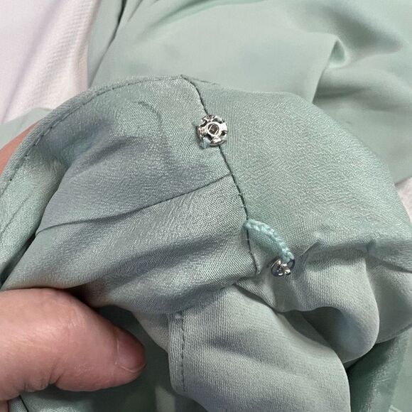 J. Crew‎ Dusty Shale Green Felicity Long Gown Dress Style b6547 Sz 00 NWT - Picture 6 of 16